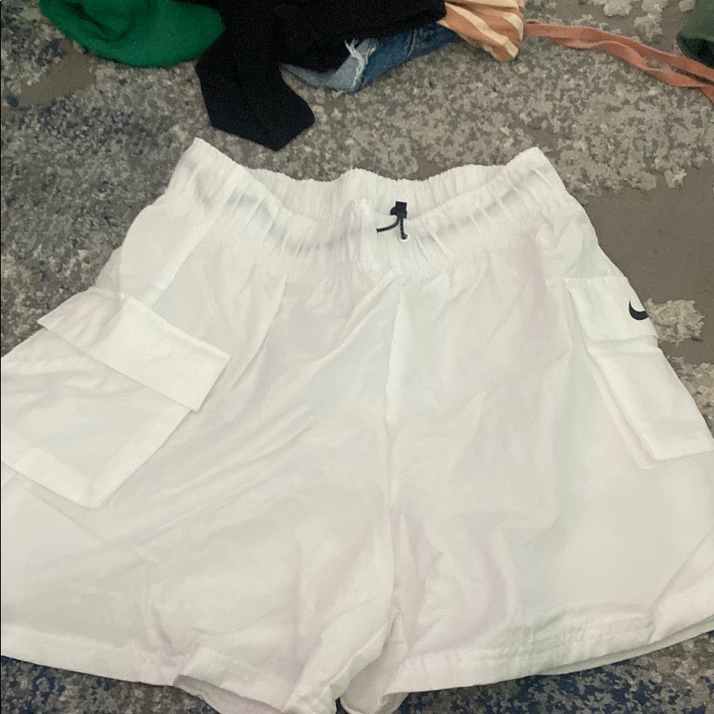 Nike Women's White Cargo Shorts